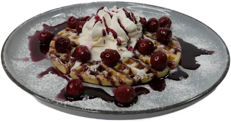 Waffel Amarena und Sahne aus unserem eigenen Fotobestand